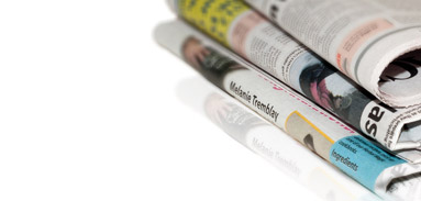folded newspapers